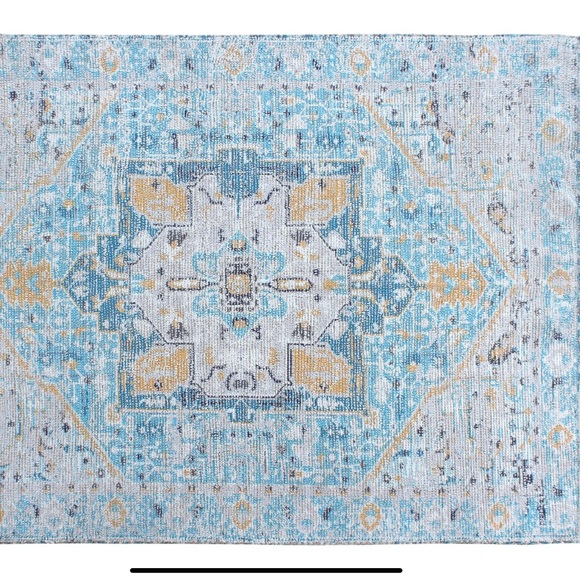 Wilcott Weaves - Persian Palace Rug
Tones of blue, yellow, black & gray - Picture 2 of 4